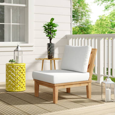 Elaina teak patio shop chair with cushion